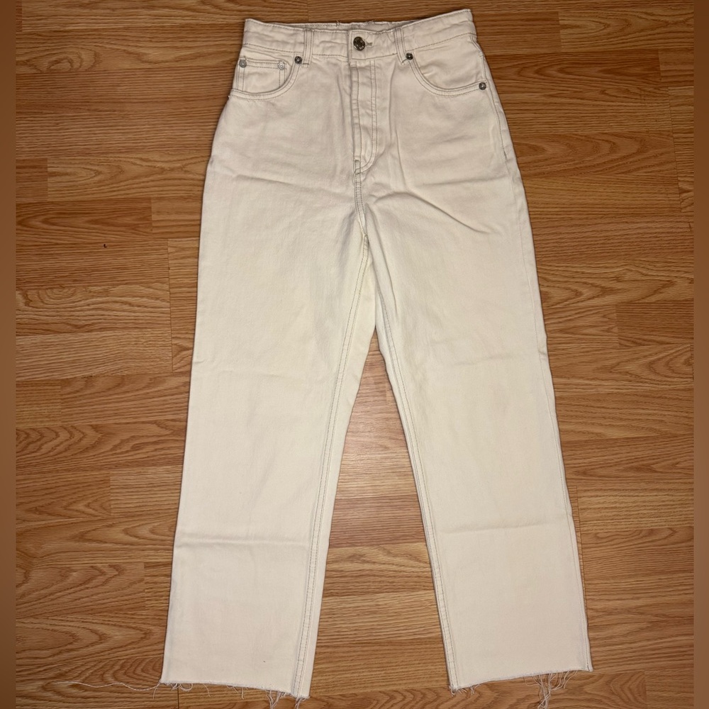 - Zara Cream Denim Pants Size 26
